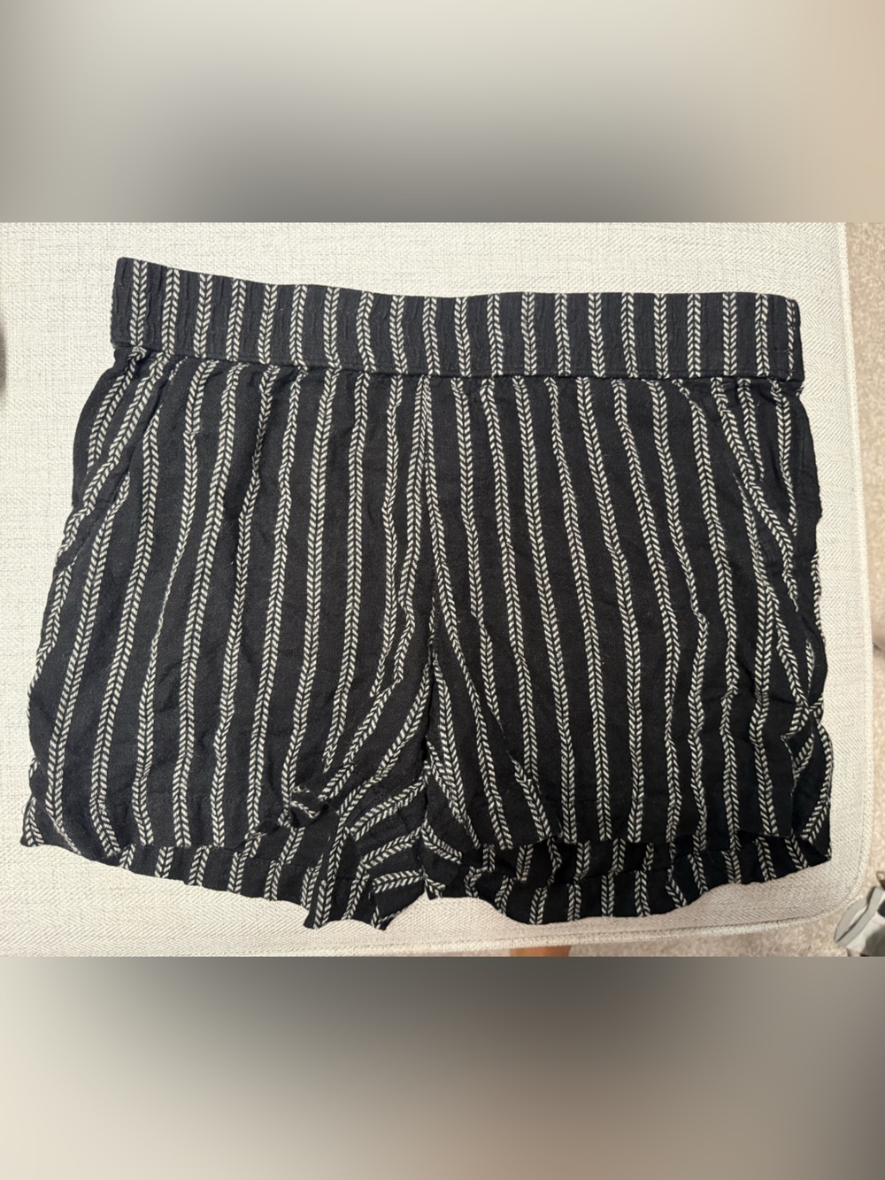 Sonoma Black Shorts with White Chevron Stitching